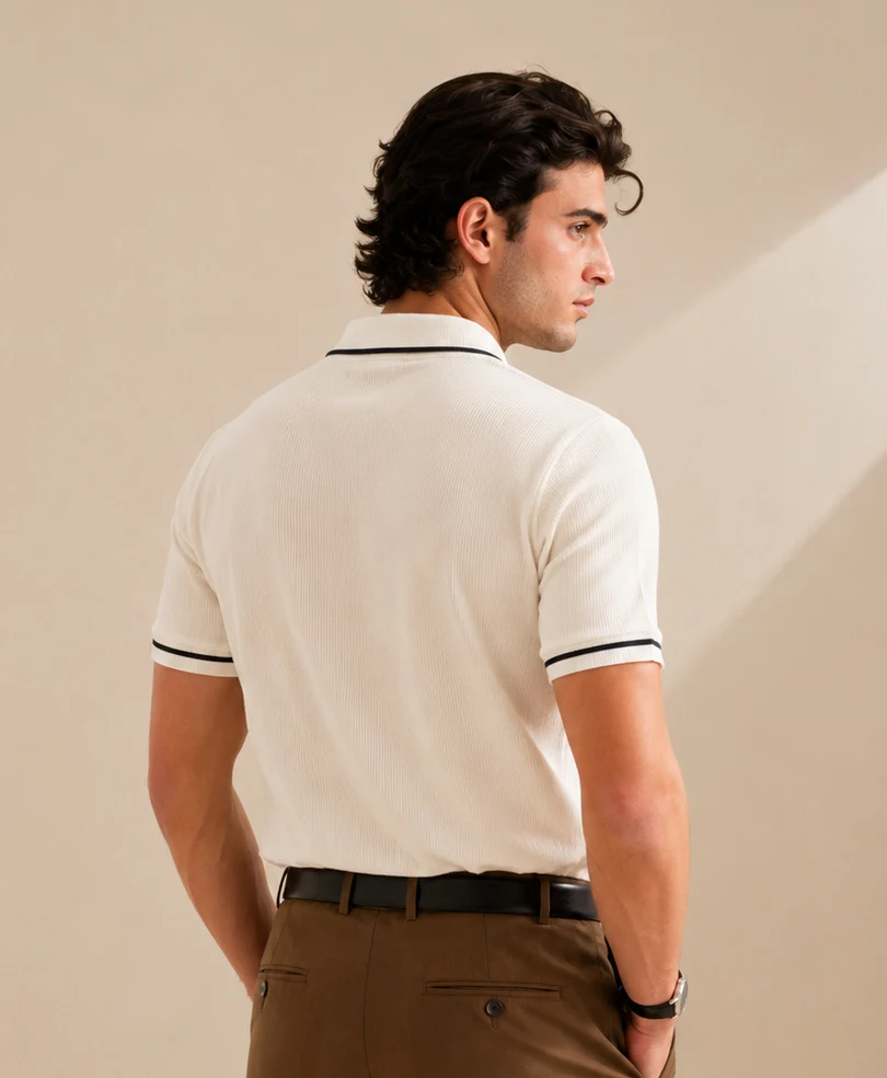Cream Waffle Tipping POLO