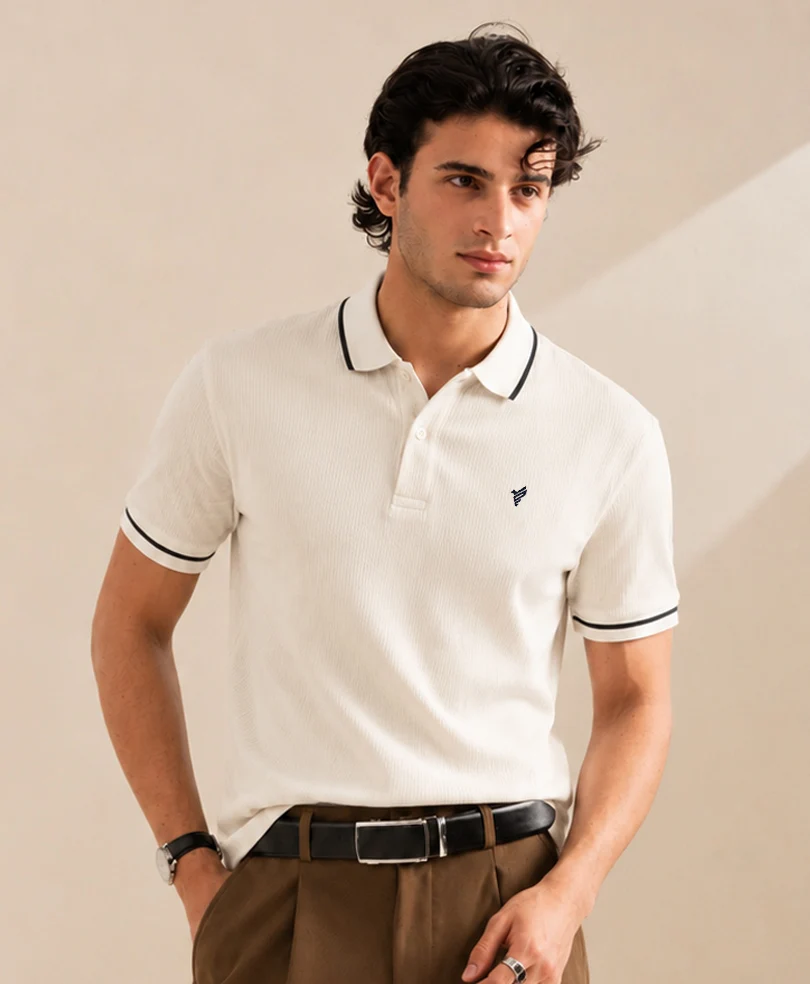 Cream Waffle Tipping POLO