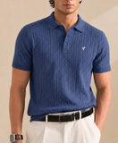 Pastel Blue Cable Knit POLO