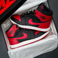 Air Jordan 1 Mid "Bred" Red & Black Sneakers